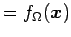 $\displaystyle = f_\Omega (\bx)$