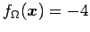 $ f_\Omega(\bx) = -4$